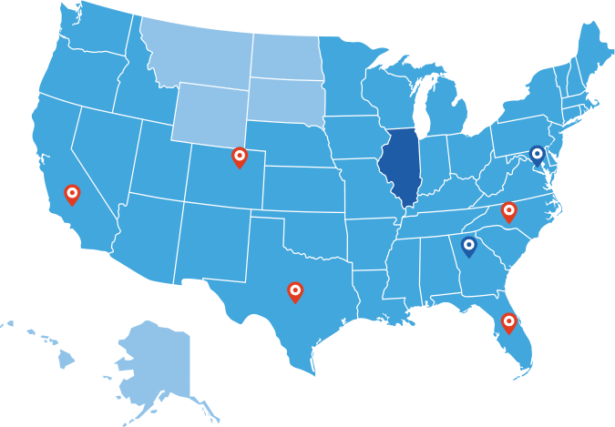 Big Blue Swim School Available Markets Map